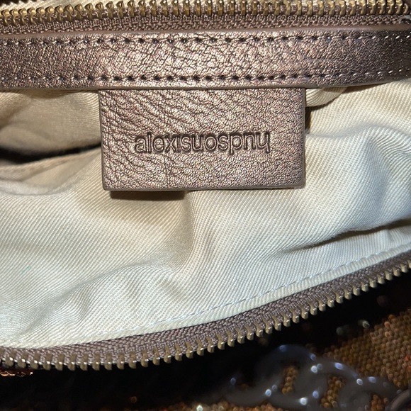 Alexis Hudson bronze sequin shoulder/crossbody bag - Picture 9 of 10